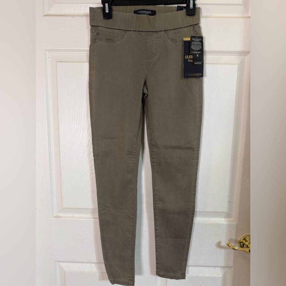 Liverpool Jeans Company Women's Olive Ankle Legging Sz 0x25 NWT‎